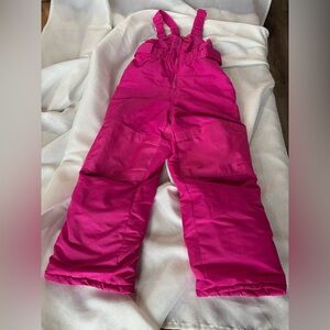 Cat & Jack Bright Pink Kids Bibbed Snow Pants